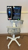 MASIMO ROOT PATIENT MONITOR WITH RADICAL 7 PULSE CO-OXIMETER ON ROLLING STAND
