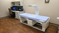 HOLOGIC HORIZON QDR SERIES BONE DENSITOMETER W/ 2014 WANRAY XRAY TUBE, WORKSTATION, CALIBRATION PHANTOM, ROLLING LEAD SHIELD, VARIOUS POSITIONING DEVICES AND ACCESSORIES
