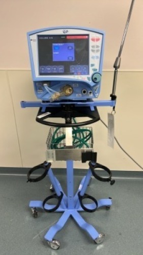 CAREFUSION T BIRD SERIES VELA VENTILATOR ON ROLLING STAND