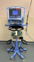 CAREFUSION T BIRD SERIES VELA VENTILATOR ON ROLLING STAND