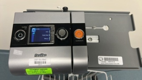 RESMED LUMIS TX HUMIDIFIER ON ROLLING STAND