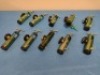 BIN OF BRASS SLEEVED 50 PSI O2 REGULATORS - 2