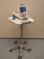 VERATHON BLADDERSCAN BVI 9400 PART NO. 0570-0190 BLADDER SCANNER WITH REF 0570-0351 TRANSDUCER ON ROLLING STAND (SN B4304035)