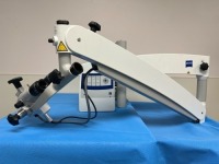 CARL ZEISS S100/ OPMI PICO REF 000000-1403-544 WALL MOUNT SURGICAL MICROSCOPE WITH 10X,10X EYPIECE, F20 OBJECTIVE LENSE