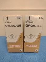 ETHICON CHROMIC GUT 1, 915H SUTURE, EXP. 10/31/2026 (QTY. 2)
