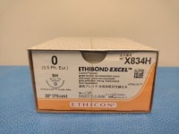 ETHICON ETHIBOND EXCEL 0, X834H GREEN, BRAIDED, NON-ABSORBABLE SUTURE. EXP. 8/31/2026 (QTY. 1)