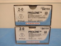 ETHICON PROLENE 2-0, 8411H BLUE MONOFILAMENT NON-ABSORBABLE SUTURE, 10/31/2026 (QTY. 2)