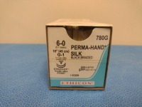 ETHICON PERMA-HAND SILK 6-0, 780G BLACK BRAIDED SUTURE, EXP. 7/31/2027 (QTY. 1)