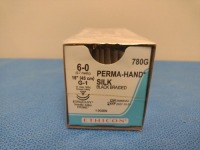 ETHICON PERMA-HAND SILK 6-0, 780G BLACK, BRAIDED SUTURE, EXP. 10/31/2027 (QTY. 1)