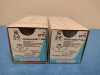 ETHICON PERMA-HAND SILK 2-0, 677G BLACK BRAIDED NON-ABSORBABLE SUTURE, EXP. 8/31/2026 (QTY. 2)