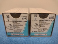 ETHICON PERMA-HAND SILK 0, 678G BLACK BRAIDED NON-ABSORBABLE SUTURE, EXP. 12/31/2026 (QTY. 2)