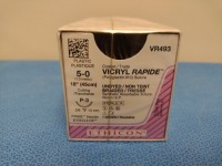 ETHICON VICRYL RAPIDE 5-0, VR483 UNDYED, BRAIDED ABSORBABLE SUTURE, EXP. 4/31/2024 (QTY. 1)