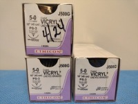 ETHICON VICRYL 5-0, J500G UNDYED, BRAIDED SUTURE, EXP. 8/31/2025 (QTY. 3)