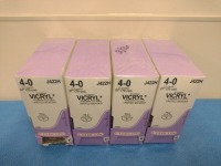 ETHICON VICRYL 4-0, J422H UNDYED BRAIDED SUTURE, EXP. 12/31/2025 (QTY. 4)