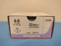 ETHICON VICRYL 4-0, J315H VIOLET BRAIDED SUTURE, EXP. 2/28/2026 (QTY. 1)