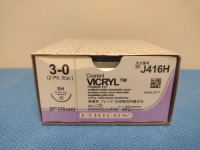 ETHICON VICRYL 3-0, J416H UNDYED BRAIDED ABSORBABLE SUTURE, EXP. 6/31/2027 (QTY. 1)