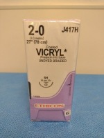ETHICON VICRYL 2-0, J417H UNDYED BRAIDED SUTURE, EXP. 3/31/2027 (QTY. 1)