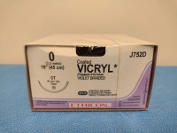 ETHICON VICRYL 0, J752D VIOLET BRAIDED SUTURE, EXP. 5/31/2027 (QTY. 1)