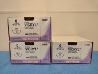 ETHICON VICRYL 0, J740D VIOLET, BRAIDED SUTURE, EXP. 1/31/2027 (QTY. 3)