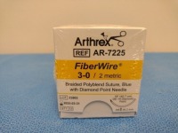 ARTHREX FIBERWIRE 3-0, AR-7225 BLUE, BRAIDED, POLYBLEND SUTURE WITH DIAMOND POINT NEEDLE, EXP. 3/31/2025 (QTY. 1)