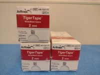 ARTHREX TIGERTAPE, AR-7237-7T WHITE/BLACK SUTURE, EXP. 8/31/2026, (QTY. 3)
