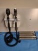 WELCH ALLYN INTEGRATED WALL BOARD SYSTEM TO INCLUDE: 777 TRANSFORMER WITH REF 23810 MACRO VIEW OTOSCOPE, OPHTHALMOSCOPE, SPHYGMOMANOMETER, DIGITAL THERMOMETER DOCK STATION, SPECULA TIP DISPENSER - 3