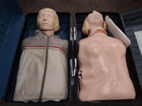 LAERDAL MEDICAL LOT OF 3 DUMMIES RESUSCI ANNE TORSO, ANATMIC ANNE, LAERDAL EARLY DEFIBRILLATION