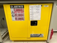JUSTRITE DOUBLE DOOR UNDERCOUNTER FLAMMABLE LIQUID CABINET *CONTENT NOT INCLUDED*