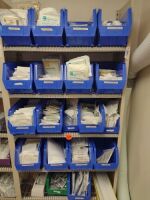CONTENTS OF RACK TO INCLUDE (RACK NOT INCLUDED): ASSORTED GLOVES, STERI-DRAPE, CLIPPER BLADES