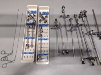 LOT OF OLYMPUS INSTRUMENTS (OBTURATORS, SHEATHS, ETC.)