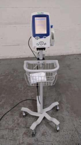 WELCH ALLYN SPOT LXI VITAL SIGNS MONITOR ON ROLLING STAND