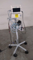 WELCH ALLYN PROPAQ 204EL VITAL SIGNS MONITOR ON ROLLING STAND