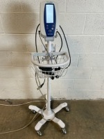 WELCH ALLYN SPOT VITAL SIGNS PATIENT MONITOR ON ROLLING STAND