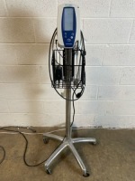 WELCH ALLYN SPOT VITAL SIGNS PATIENT MONITOR ON ROLLING STAND