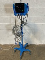 GE CARESCAPE V100 PATIENT MONITOR ON ROLLING STAND