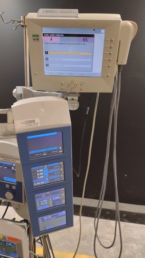 STOCKERT S5 BLOOD PERFUSION SYSTEM WITH 6 ROLLER PUMPS, TERUMO CDI 5000 ...