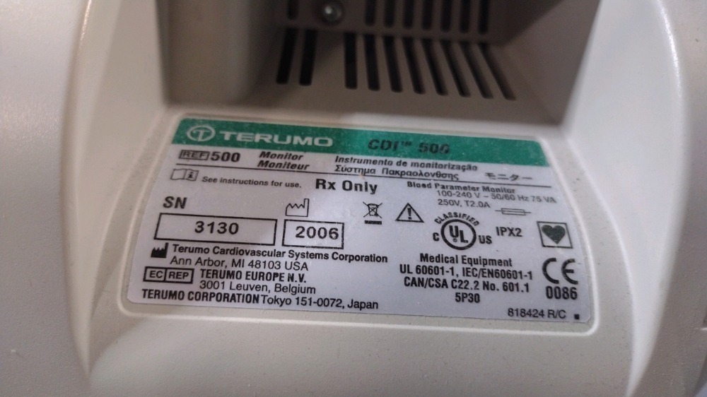 TERUMO/SARNS ADVANCED SYSTEM 1 BLOOD PERFUSION SYSTEM WITH 4 ROLLER ...