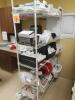 LOT OF MEDICAL SUPPLIES TO INCLUDE RACK