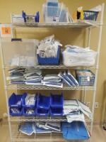 LOT OF MEDICAL SUPPLIES TO INCLUDE RACK