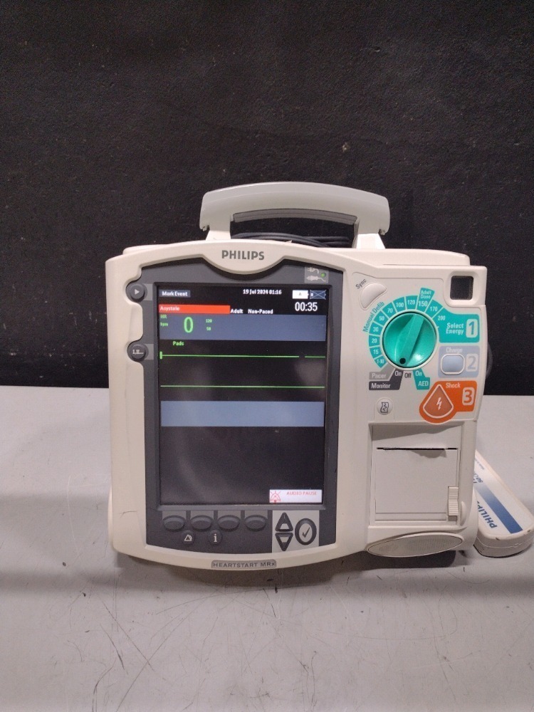 PHILIPS HEARTSTART MRX DEFIB WITH PACING, 3 LEAD ECG, ANALYZE, BATTERIES