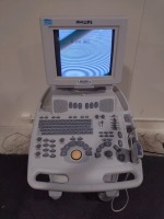 PHILIPS EN VISOR ULTRASOUND MACHINE WITH 1 PROBE (C5-2) (SERIAL# US00507299) (DOM: 10/2005)