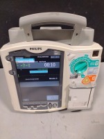 PHILIPS HEARTSTART MRX DEFIB WITH PACING, 3 LEAD ECG, CO2, SPO2, NIBP, ANALYZE, BATTERY