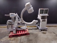 GE OEC 9800 C-ARM SYSTEM WITH 12 INCH II TO INCLUDE DUAL MONITOR WORKSTATION WITH FOOTSWITCH (SERIAL# 82-0852) (DOM: 12/2000)