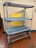 METRO MAX STORAGE CART, 4 SHELF LOCATED AT FACILITY