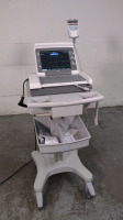 GE MAC 5500HD ECG/EKG MACHINE WITH CAM HD ACQUISITION MODULE ON ROLLING CART