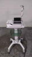 GE MAC 2000 ECG/EKG MACHINE WITH PATIENT CABLES ON ROLLING CART