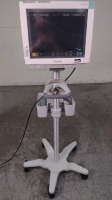 PHILIPS INTELLIVUE MP70 PATIENT MONITOR ON ROLLING STAND