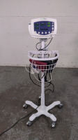 WELCH ALLYN 53STP VITAL SIGNS MONITOR ON ROLLING STAND