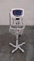 WELCH ALLYN 53STO VITAL SIGNS MONITOR ON ROLLING STAND