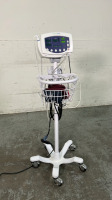 WELCH ALLYN 53STO VITAL SIGNS MONITOR ON ROLLING STAND